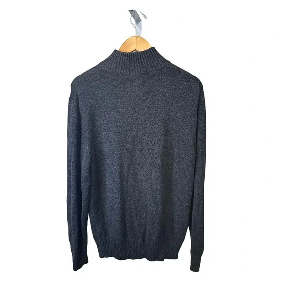 Urban Pipeline 1/4 Zip Button Pullover Collared or Mock Neck Gray Sweater Mens L - Picture 6 of 9